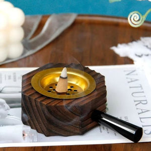 Antique Pin Pyramide Brûleur D'encens À La Main En Bois Mabkhara Bakhoor Poêle Encensoir Arabe Oud Aromathérapie Boîte Usage Religieux - Product Image 5