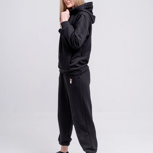 Chándal Deportivo de Manga Larga para Mujer, 100% Algodón, Color Rojo Sólido, Ropa Deportiva de Invierno con Parches, REDDITO Pakistán Lavado - Product Image 2