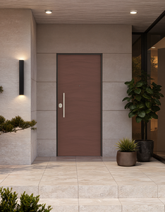 Puerta de seguridad de ahorro de energía certificada con panel de aluminio externo, modelo DUNE, diseño moderno - Product Image 1