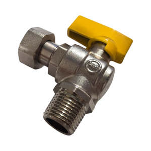 Válvula de Bola de Latón Niquelado HM de 1/2'' EN 331, Palanca Manual M/M o M/F para Gas Natural, GLP, Agua y Aceite - Product Image 3