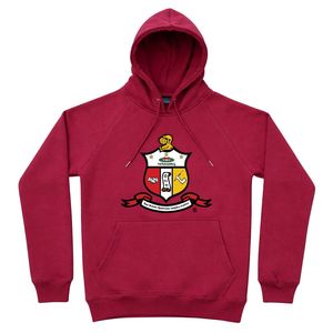 Kappa Alpha Psi Crimson Chenille Crest Premium <b>Hoodie</b> True To Size Embroidered Greek Apparel Krimson Red - Product Image 4