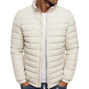 Trendy Men Stitched Pattern Puffer Jacket Comfortable Fit Durable Winter Outerwear - Product Image 6