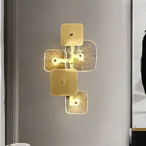 Applique murale LED moderne géométrique Lunexa, blanc chaud, IP65, corps en aluminium et verre, options de puissance 6W/10W/12W pour escalier et chambre à coucher - Product Image 5
