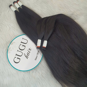 Accessoires de cheveux humains de couleur noire en gros mélangés cheveux humains vierges bruts non transformés en vrac pour femmes noires - Product Image 2