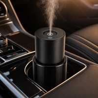 Diffuseur d'arômes pour voiture, ultrasonique, nano-brume, finition piano noir brillant, réservoir mat brillant, double finition, OEM ODM