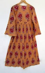 Bettergirl usine en gros 2025 robes de mode à la mode femmes de haute qualité à manches longues été élégant imprimé bouton naturel - Product Image 2