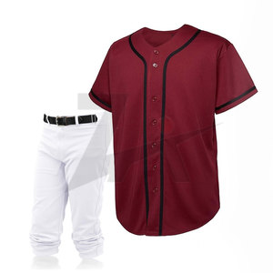 Conjunto de uniforme de béisbol impreso transpirable de alta calidad, ropa de equipo personalizable, precio barato al por mayor, 100% poliéster - Product Image 1