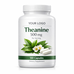 Suplemen Diet Theanine Organik Bebas Gluten Vegan Harga Terbaik Layanan OEM untuk Kesehatan Otak & Dukungan Daya Ingat Dewasa - Product Image 1