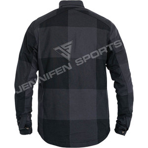 Chemise en tissu de flanelle 100% pour hommes, manches longues, fermeture à boutons sur le devant, poches poitrine gauche et droite à l'intérieur, maille et protection - Product Image 3