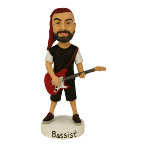 तेजी से वितरण रॉक गिटारवादक बोबलहेड हाथ से चित्रित राल संगीत संग्रहणीय बैंड प्रशंसकों के विंटेज कमरे की सजावट - Product Image 3