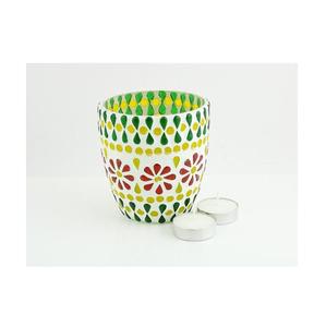 Red Glass Votive Candle with Mosaic Finish for Christmas Party Table Decor Night Dinner Design and T-<b>light</b> Holder - Product Image 3