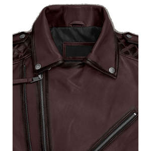 2025 llegada Unisex diseño Color bloque hombres chaqueta de cuero genuino personalizado de alta calidad hombres chaqueta de cuero al por mayor - Product Image 3