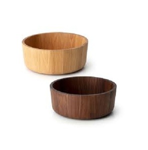 Tazón de ensalada y fruta de madera de acacia pulida al por mayor, tazón de madera decorativo ecológico para fiestas - Product Image 2