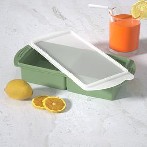 Silicone Ice Mold Tray 2 Cavity Large Food Grade BPA Free Durable Flexible Eco-Friendly Reusable <b>Freezer</b> Safe - Product Image 4