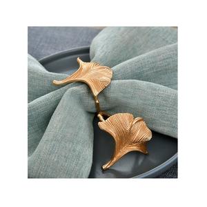 Finest Quality Aluminium Napkin Rings Set of 2 <b>Leaf</b> Design Tissue <b>Paper</b> Rings From Manufacturer In India - Product Image 1