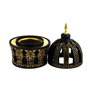 Quemador de Incienso Árabe Religioso de Latón Negro, Decoración para el Hogar y la Oficina, el Mejor Difusor de Aromaterapia Natural - Product Image 1