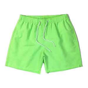 Short de surf personnalisé en vrac pour hommes 100% toile de polyester ceinture élastique look d'été élégant doublure en maille solide décontracté - Product Image 2