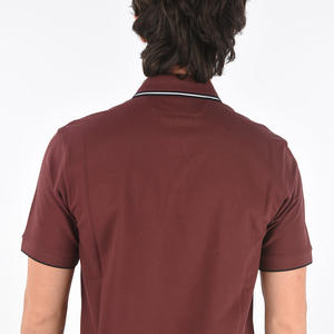 Pakistán venta al por mayor Premium hombres Casual manga corta para Polos patrón sólido tejido de punto para Polo ropa de verano - Product Image 5