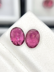 Tourmaline rose naturelle à facettes pierre précieuse en vrac couleur rouge semi-précieuse pour boucles d'oreilles collier bagues fabrication de bijoux certifiée IGI - Product Image 3