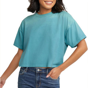 Hip Hop 250 Gsm goutte épaule graphique poids lourd t-shirts luxe blanc coton lourd personnalisé Streetwear surdimensionné T-shirt femmes - Product Image 4