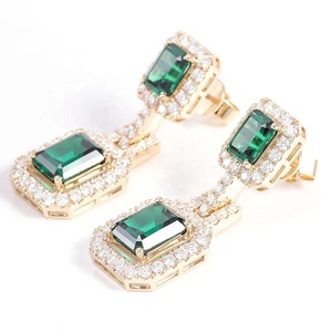 Luxury 925 <b>Silver</b> <b>Drop</b> <b>Earrings</b> 14K 18K Solid Gold Hip Hop <b>Earrings</b> VVS Moissanite Diamond Iced Out Diamond <b>Earrings</b> for Women - Product Image 1