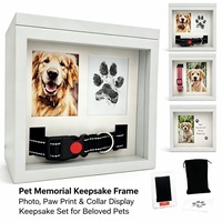 Cadre photo commémoratif pour animaux de compagnie avec support pour empreinte de patte, pour la commémoration de la perte de chien ou de chat, cadeau et décoration intérieure