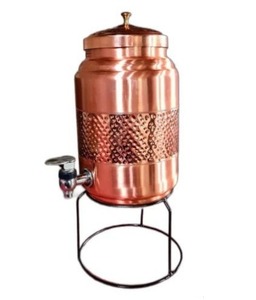Tanque de Agua de Cobre Martillado de 2 Litros, Gran Venta 2025, Renueva tu Espacio con Encanto, Bebedero de Cobre Puro Semi-Martillado - Product Image 6