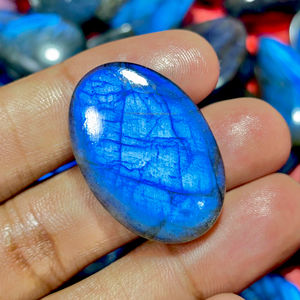 Labradorita azul Natural 100%, piedras preciosas sueltas, cabujón de labradorita azul de alta calidad, lote de piedra de cristal curativa, suministro a granel de Labra - Product Image 1