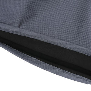 ผู้ผลิต BSCI รับผลิตขั้นต่ำน้อย เสื้อแขนยาวทรงวาฟเฟิล คอสูงครึ่งตัว ซิปหน้า ดีไซน์เรียบง่ายทันสมัย สำหรับฤดูใบไม้ร่วงและฤดูหนาว - Product Image 5