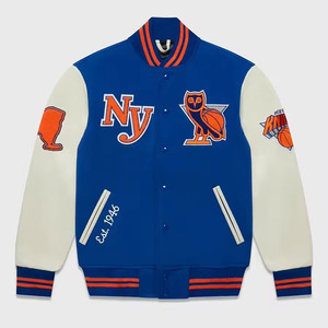 Chaqueta de Béisbol Ligera de Lana con Logotipo Personalizado de Alta Calidad, Chaqueta Universitaria con Capucha para Hombre, Chaqueta de Fabricante al por Mayor Económica - Product Image 1