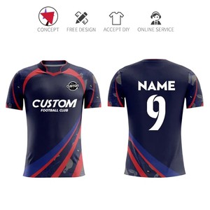 เสื้อฟุตบอลผ้าเจอร์ซีย์แห้งเร็วเป็นมิตรกับสิ่งแวดล้อมพร้อมการป้องกันรังสียูวีอัตโนมัติ
