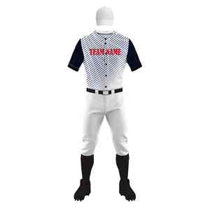 Conjunto de Jersey y pantalones sublimados personalizados de uniforme de béisbol con logotipo de número de nombre de equipo suministro al por mayor a granel - Product Image 1