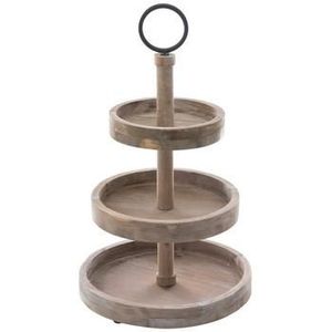 Beautiful <b>3</b> <b>Tier</b> Handmade Mango Wooden <b>Cake</b> Display Pedestal Serving Cup <b>Cake</b> <b>Stand</b> for Home Restaurants Party Use - Product Image 5