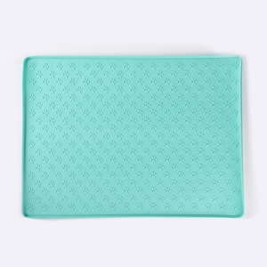 Portable Étanche Silicone Pet chat <span class=keywords><strong>Chien</strong></span> <span class=keywords><strong>anti</strong></span>-<span class=keywords><strong>débordement</strong></span> Bol Tapis <span class=keywords><strong>pour</strong></span> Nourriture et Eau Alimentaire Tapis Antidérapant <span class=keywords><strong>Chien</strong></span> Tapis D'alimentation - Product Image 2