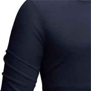Nouveau gros bonne qualité Polyester couleur unie pull pull hommes col rond épais printemps chandails - Product Image 3