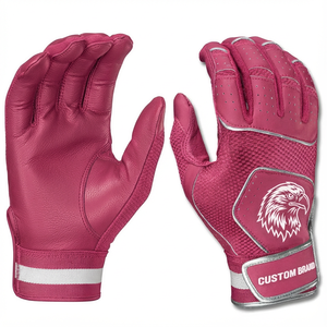 Gants de frappe de baseball en spandex personnalisés, dos rose, ajustement parfait, mouvement accru, prix de gros OEM, gants de frappe de softball élégants - Product Image 5
