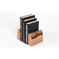 Serre-livres décoratifs en bois faits à la main pour étagères Supports de livres robustes pour livres lourds Support organisateur de bureau