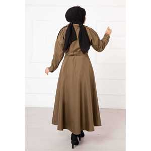 Conjunto de Falda Corta y Blazer de Lona con Cinturón, Diseño Sólido Informal, Talla XS - Product Image 5