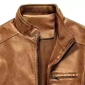 Chaqueta de cuero de invierno para hombre con logotipo frontal ligero de alta calidad y mejor material, precio bajo, superventas - Product Image 3