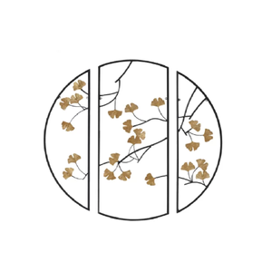 Décor rond et cadre or feuille de gingko Accent Arts muraux montage facile décoratif Design personnalisé Arts métalliques aux meilleurs prix - Product Image 5