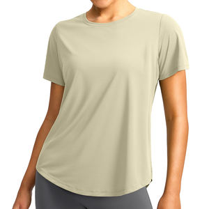 Camiseta de gimnasio para mujer Diseño único Tela de poliéster transpirable ultrasuave El mejor material para ropa de entrenamiento de verano - Product Image 1