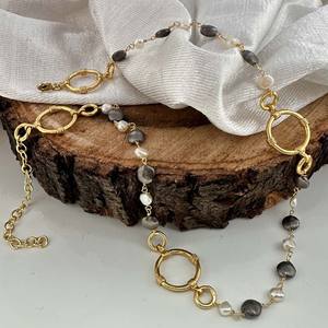 Nouvelle tendance en laiton plaqué or avec longue chaîne de collier de créateur Bijoux faits main pour femmes Accessoires de collier de mode pour femmes - Product Image 2