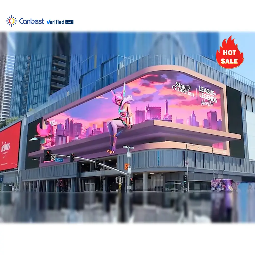 Schermo a Led ad alta luminosità per esterni P6.67 P10 a parete per cartelloni pubblicitari a schermo 3D P6 Display a Led
