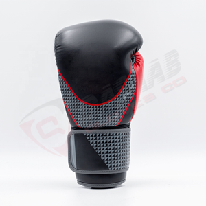 Gants de boxe professionnels Offre Spéciale Logo imprimé en cuir PU doigt complet noir rouge tailles 16oz pour adultes gants de boxe en gros - Product Image 1