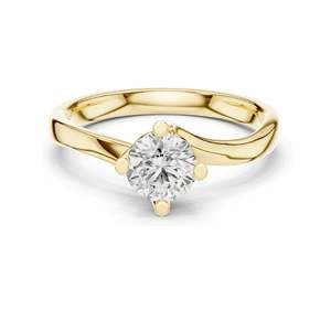 Anillo Solitario con Diamante de Laboratorio Redondo Brillante de 0.50 CT para Mujer, Claridad VVS-VS EF, Oro de 18K, 14K, 10K y Plata 925, Color Rosa - Product Image 3