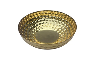 Frutero Redondo de Acero Inoxidable de Diseño Moderno y Ecológico con Baño de Oro, Se Aceptan Tamaños Personalizados - Product Image 3