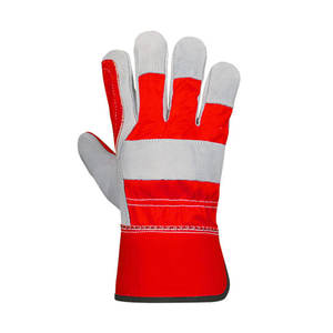 Gants de travail de sécurité industrielle personnalisés Gants de travail en cuir et nylon de couleurs mélangées, respirants et antidérapants en nitrile - Product Image 1