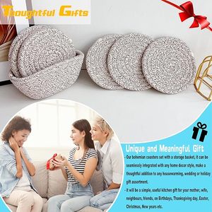 Best Theme Design Cotton Rope <b>Table</b> <b>Coaster</b> Best for Parties and Other Functions Tableware Decorative Beast Design <b>Coaster</b> - Product Image 2