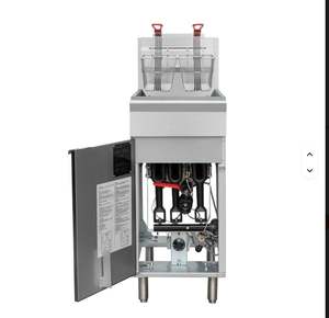 Machine Sewing 40 Lb. Electric Manual 3-Tube 1 Temp <b>Control</b> Floor <b>Standing</b> Commercial Fryer Natural Gas 90,000 BTU - Product Image 4