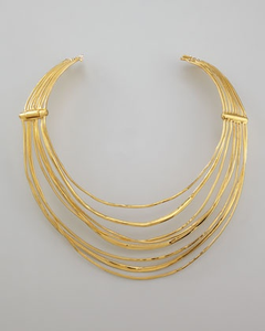 Collar de cobre moderno para mujer, joyería geométrica minimalista, cadena colgante hecha a mano elegante, accesorio de moda contemporáneo Simple - Product Image 5